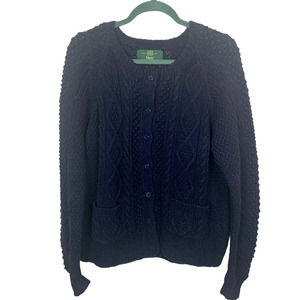 Vintage Orivs Blue Knit Sweater Cardigan, Size M